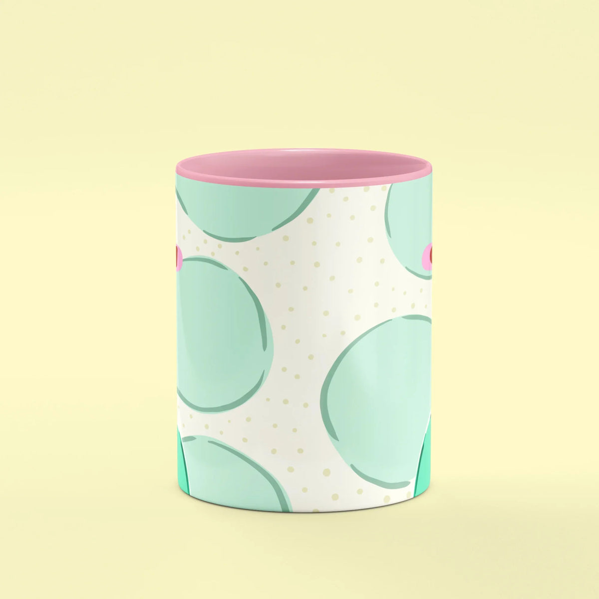 Cat Person Mug – front view of quirky cat with Cat Person lettering