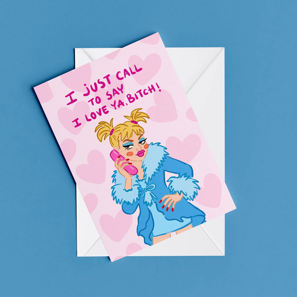 I Just Call to Say Card – card resting on its envelope