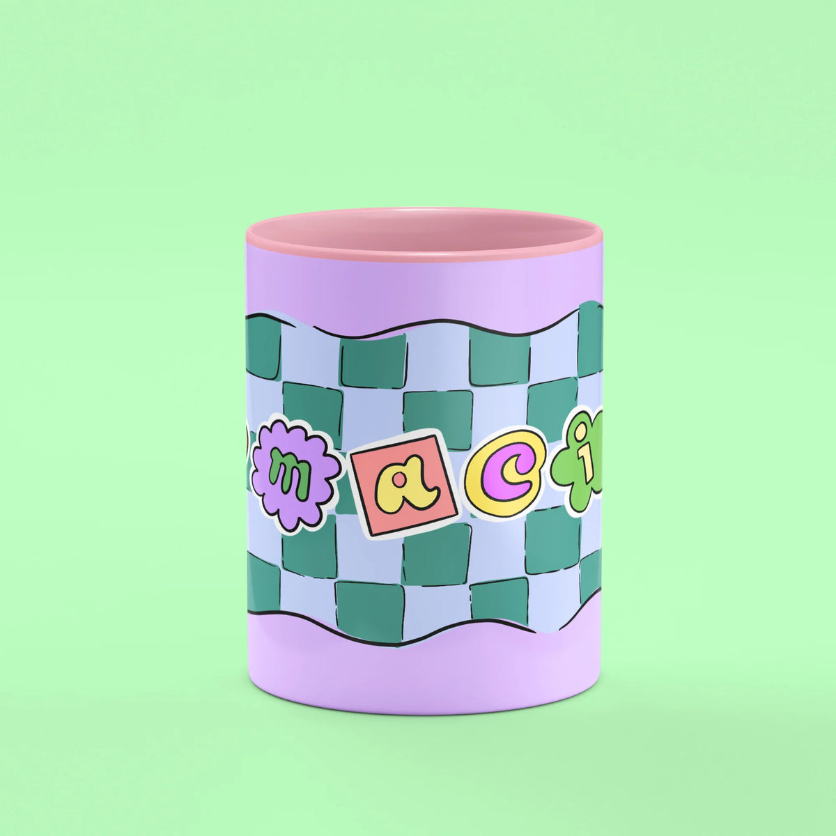 Front view of Mamacita Mug, a cute gift for mums