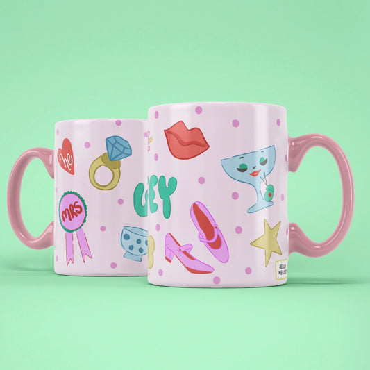 Wifey Mug – two mugs showing front and back of the wife design
