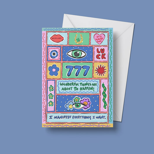 777 Manifest Print – upright front view of the illustrated design