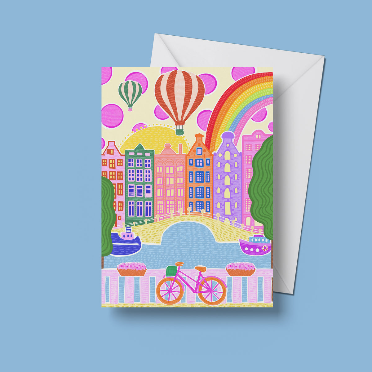 Amsterdam print – front view of colourful wall art