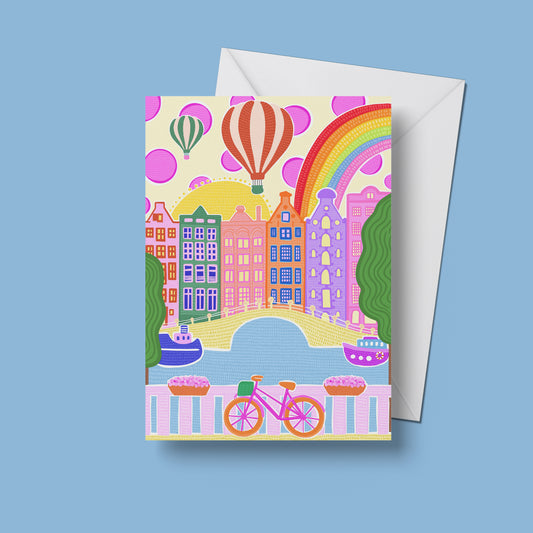 Amsterdam print – front view of colourful wall art