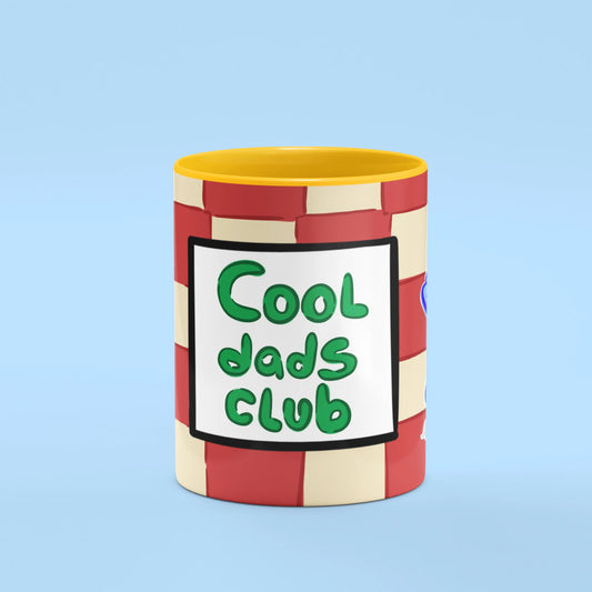Front view of Cool Dads Club Mug, a fun gift for cool dads