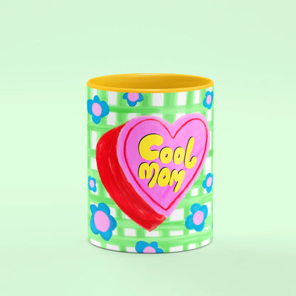 Front view of Cool Mom Mug, a stylish gift for mums
