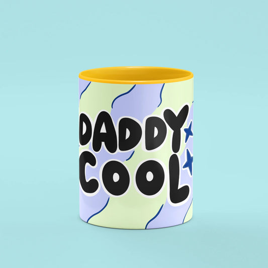Front view of Daddy Cool Mug, a retro gift for cool dads