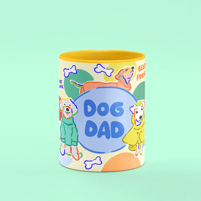 Front view of Dog Dad Mug, a fun gift for dog dads