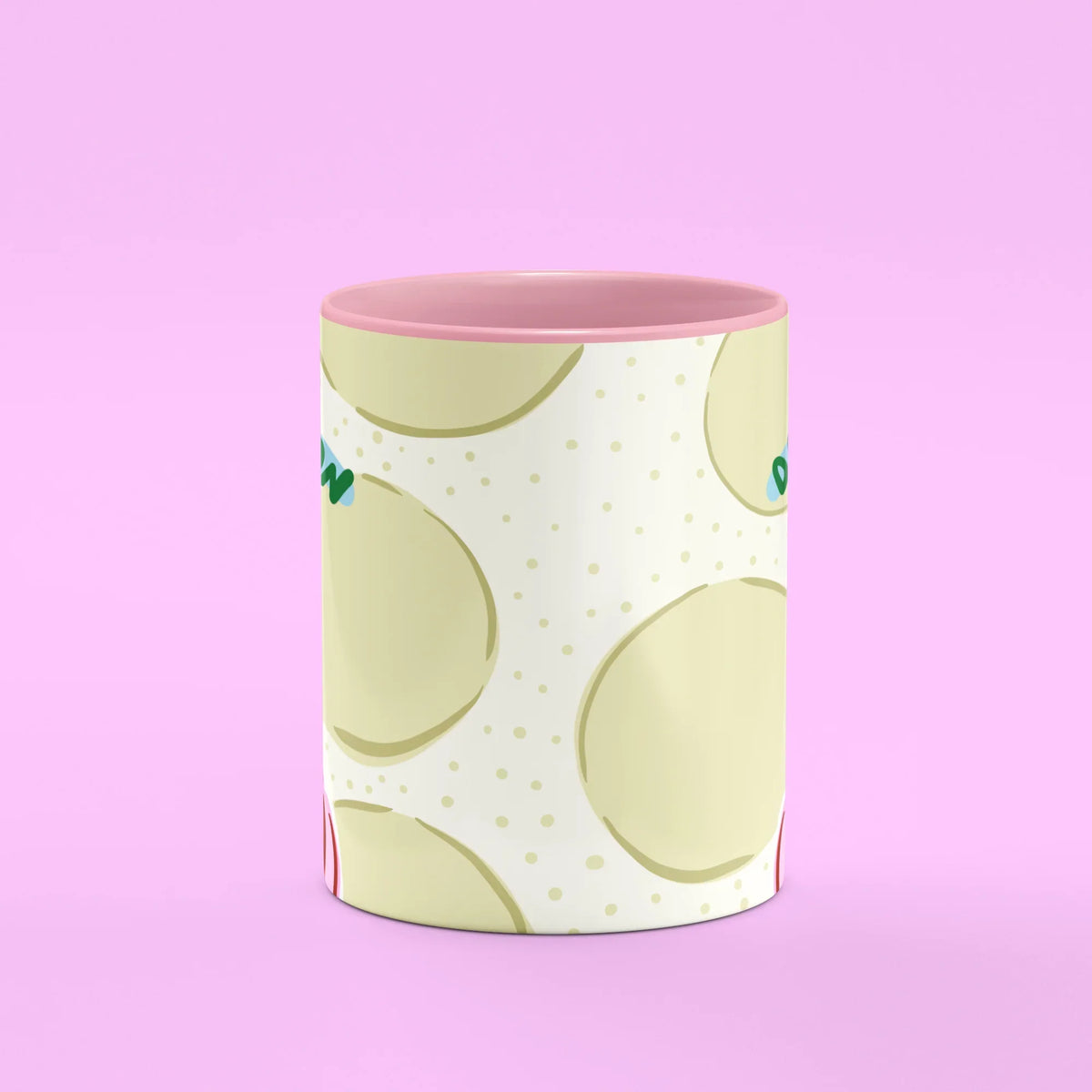 Dog Person Mug – front view of pastel pup with Dog Person lettering