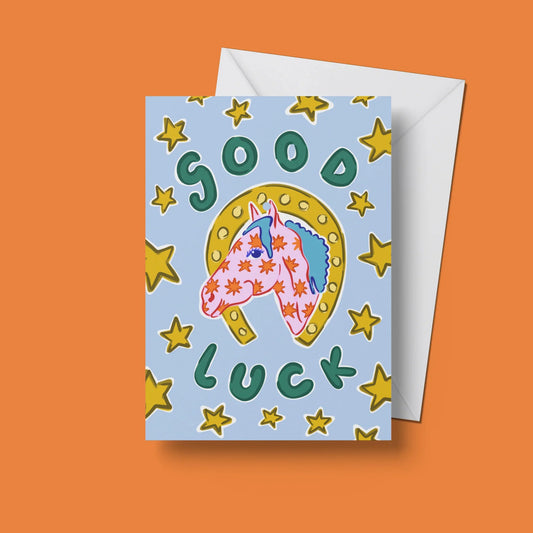 Good Luck Card – front view with envelope