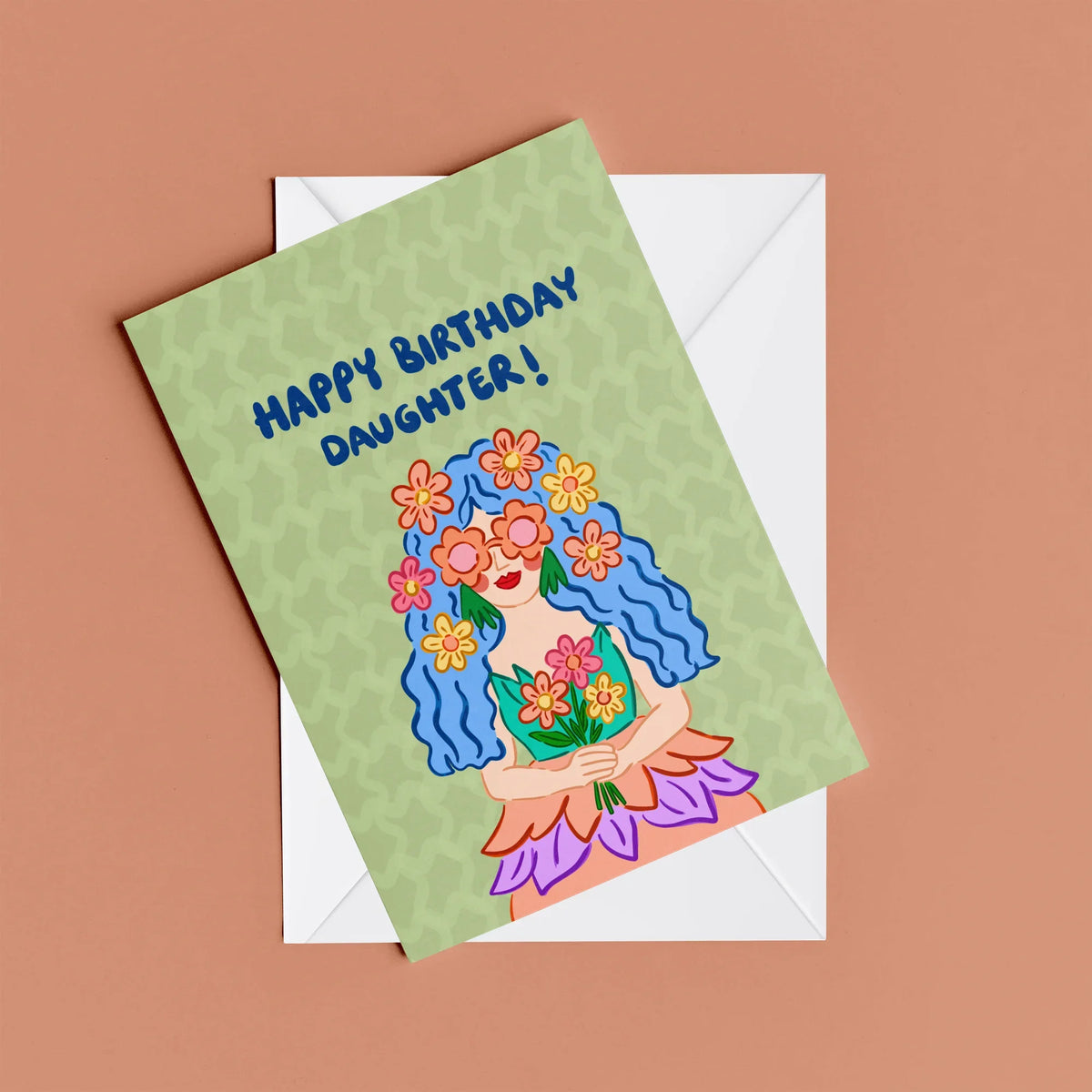 Happy Birthday Daughter Card – card resting on its envelope