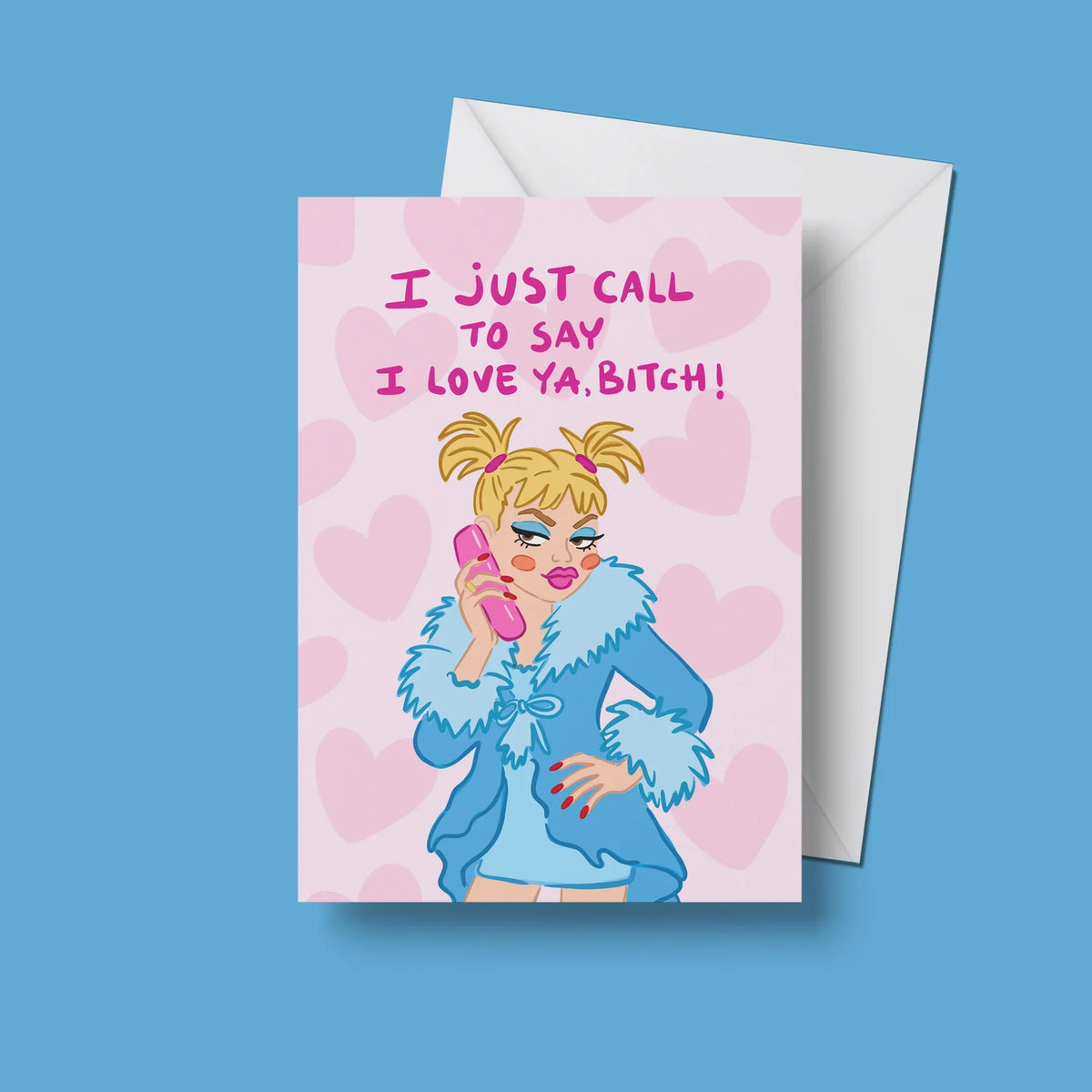 I Just Call to Say Card – front view with envelope