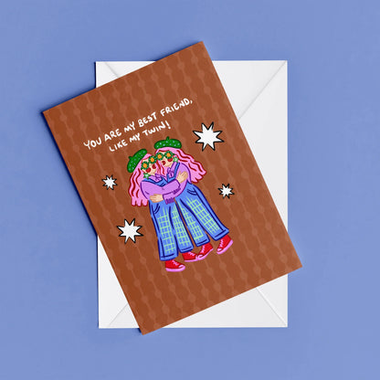 Like My Twin Card – card resting on its envelope