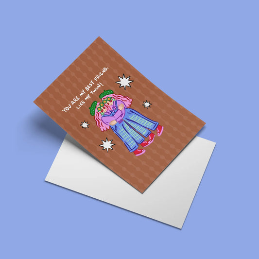 Like My Twin Card – angled view with envelope