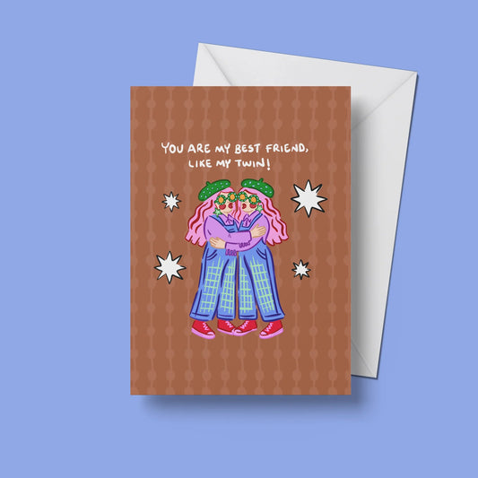Like My Twin Card – front view with envelope