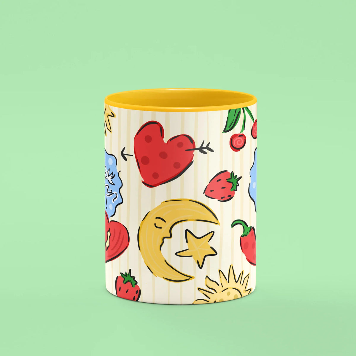 Love You Mug – front view of the love you cherub speech bubble