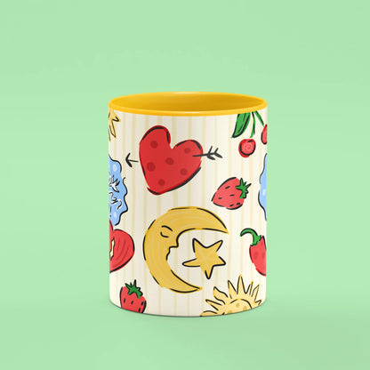 Love You Mug – front view of the love you cherub speech bubble