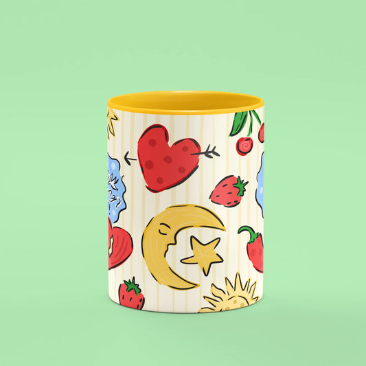 Love You Mug – front view of the love you cherub speech bubble