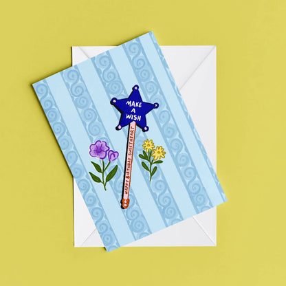 Make a Wish Card – card resting on its envelope