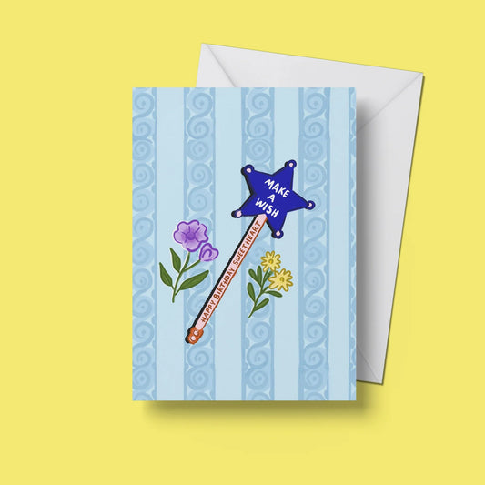 Make a Wish Card – front view with envelope