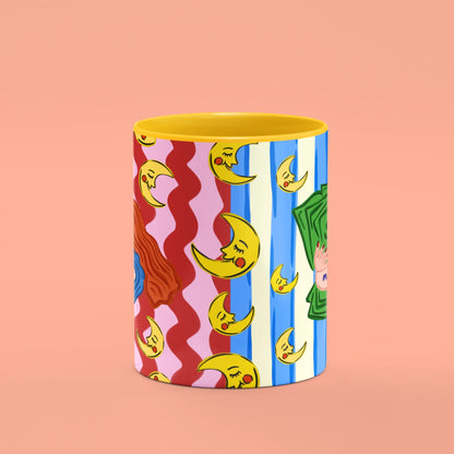 Money Manifestation Mug – front view of money affirmation illustration