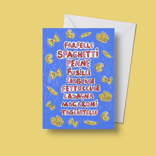 Pasta Print – upright front view of the illustrated design