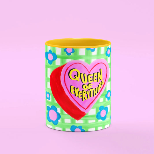 Queen of Everything Mug – front view of the Queen of Everything heart