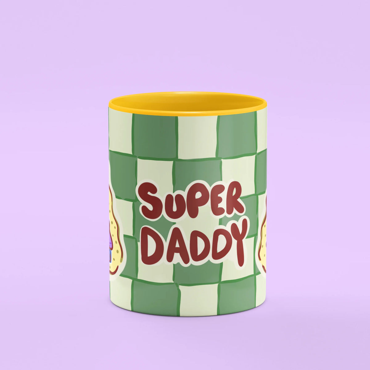 Front view of Super Daddy Mug, a sweet Father's Day gift