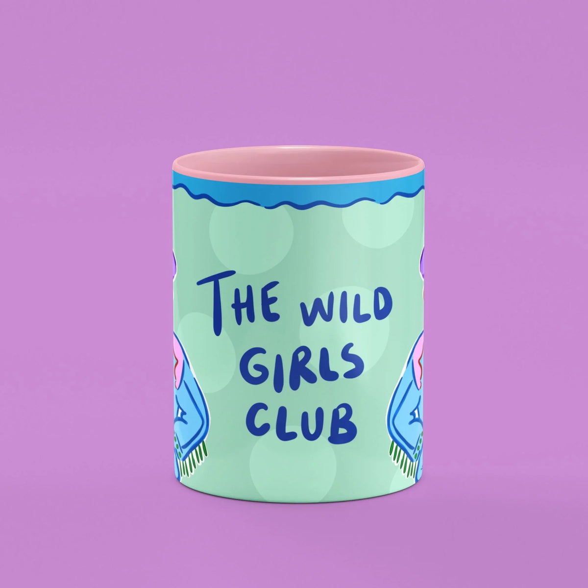 The Wild Girls Club Mug – front view of The Wild Girls Club lettering