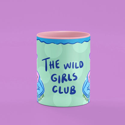 The Wild Girls Club Mug – front view of The Wild Girls Club lettering