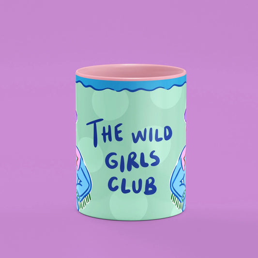 The Wild Girls Club Mug – front view of The Wild Girls Club lettering