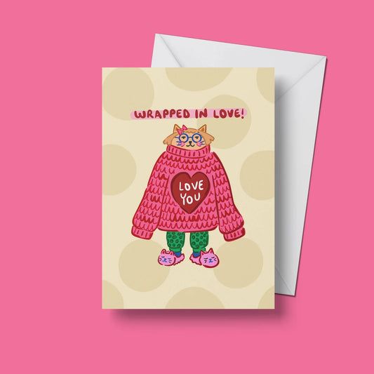 Wrapped in Love Card – front view with envelope