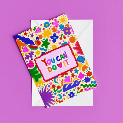 You Can Do It Card – card resting on its envelope
